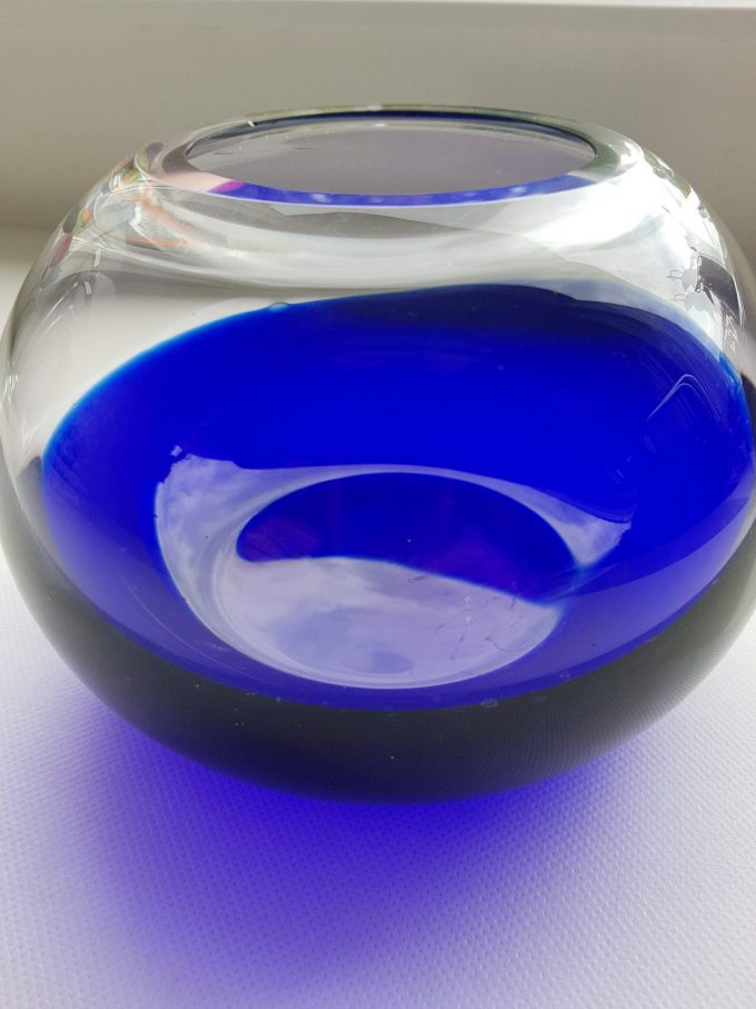 Bolvaas glas blauw. 1