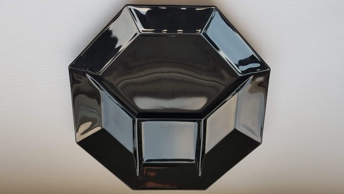 Arcoroc Octime France. Fondueborden zwart. 25 x 2.5 cm. Per stuk 1