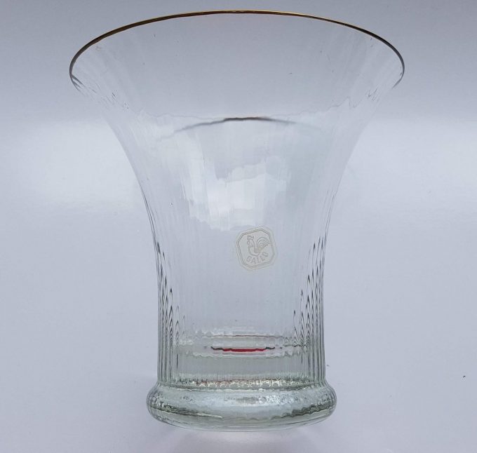Gallo Design / Villeroy & Boch. Bloemenvaas glas met gouden rand. Kelkvorm. 2
