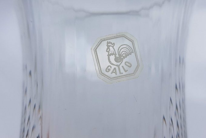 Gallo Design / Villeroy & Boch. Bloemenvaas glas met gouden rand. Kelkvorm. 3