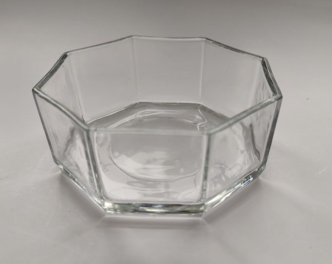 Arcoroc Octime. Schaaltjes transparant glas. Achthoekig. 11.5 x 5 cm. Per stuk 3