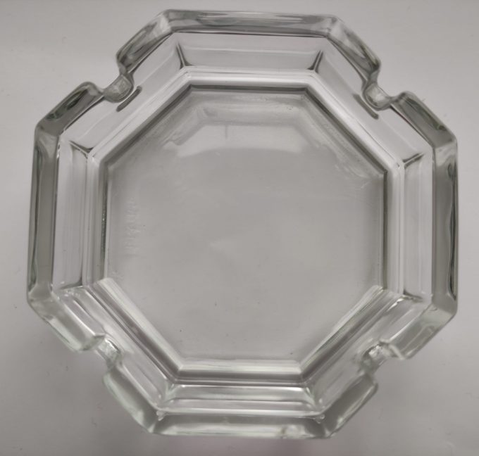 Arcoroc Octime. France. Asbak achthoekig transparant glas 1