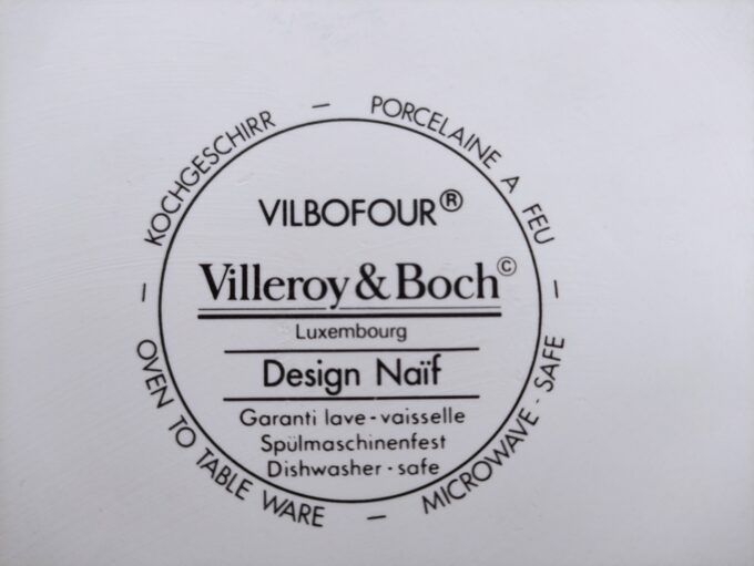 Villeroy & Boch. Luxembourg. Vilbofour . Design Naïf. Ovenschaal met Naïeve afbeelding landschap. 2