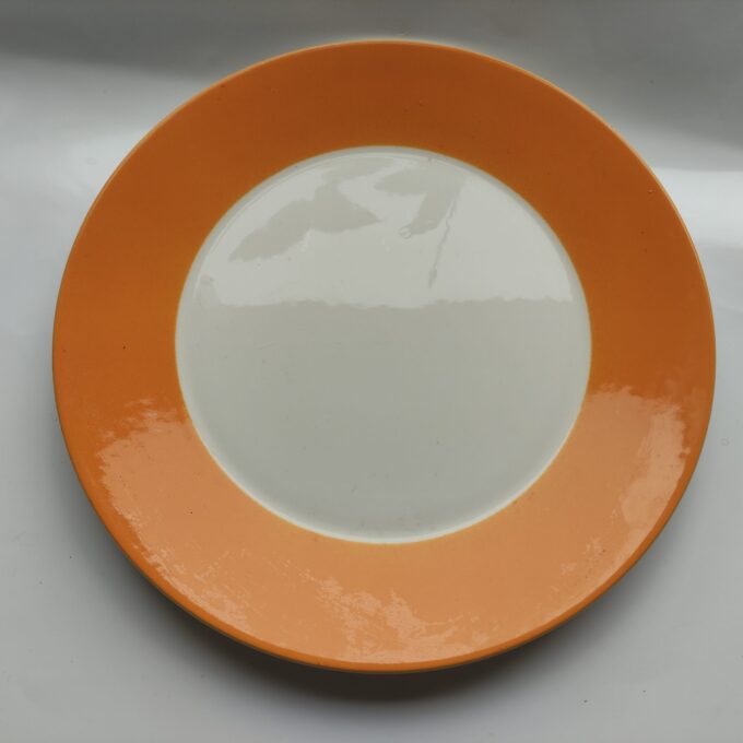 Pagnossin Treviso. Made in Italy. Ironstone. Dinerbord Oranje Wit 31 x 3 cm. Per stuk. 1