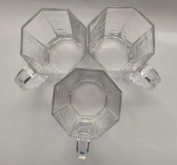 Arcoroc Octime France. Koffiemok groot. Glas Transparant. 10 x 7.5 cm. Per stuk. 3