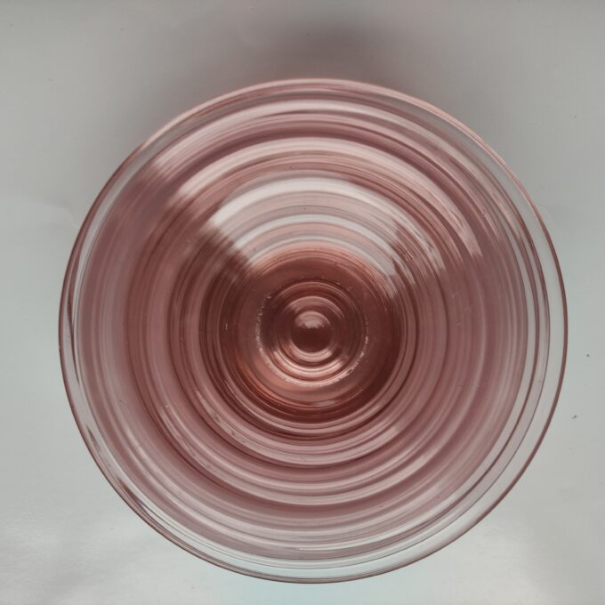 Gebaksbordjes roze glas. set van 6. 3
