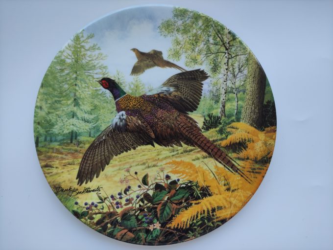 Vintage Royal Grafton. Pheasants in Flight . 21.5 x 2 cm. 1