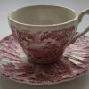 Vintage Myott. Made in England. Design The Hunter. Koffie Kop en Schotel. Rose Jachttafereel. Per stuk