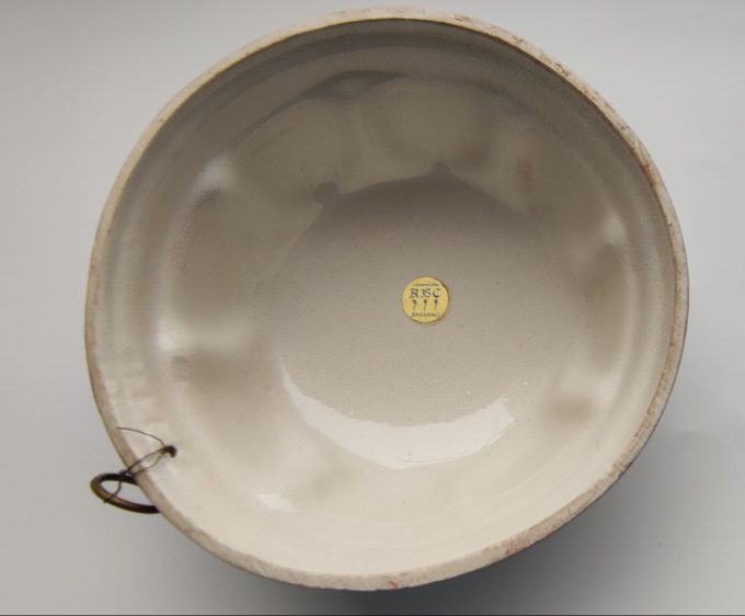 Vintage Ceramiche ABC. Bassano. Made in Italy. Handbeschilderde mal. Met bloemmotief. 18 x 9 cm 3