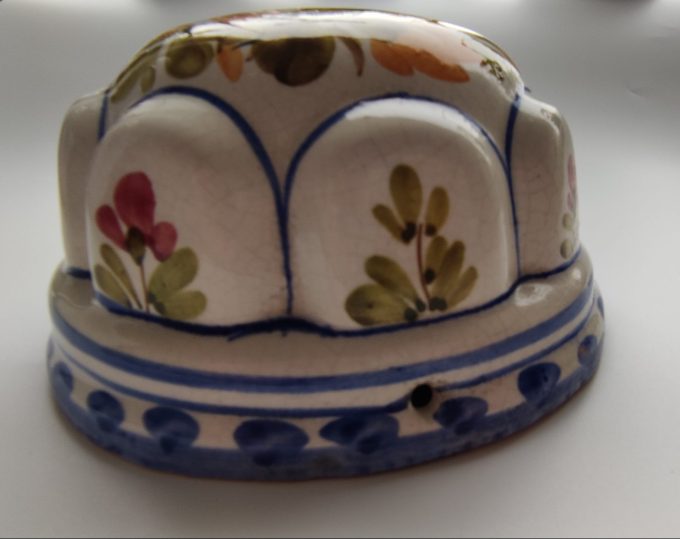 Vintage Ceramiche ABC. Bassano. Made in Italy. Handbeschilderde mal. Met bloemmotief. 15.5 x 8.5 cm ) 2