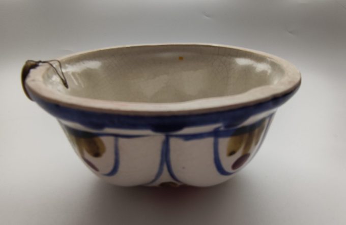 Vintage Ceramiche ABC. Bassano. Made in Italy. Handbeschilderde mal. Met bloemmotief. 10 x 4 cm) 3