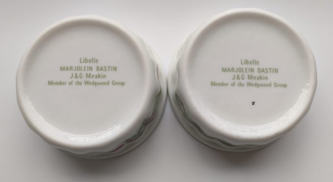 J&G Meakin/ Wedgwood. Libelle design Marjolein Bastin. Schaaltjes per set van 2 2