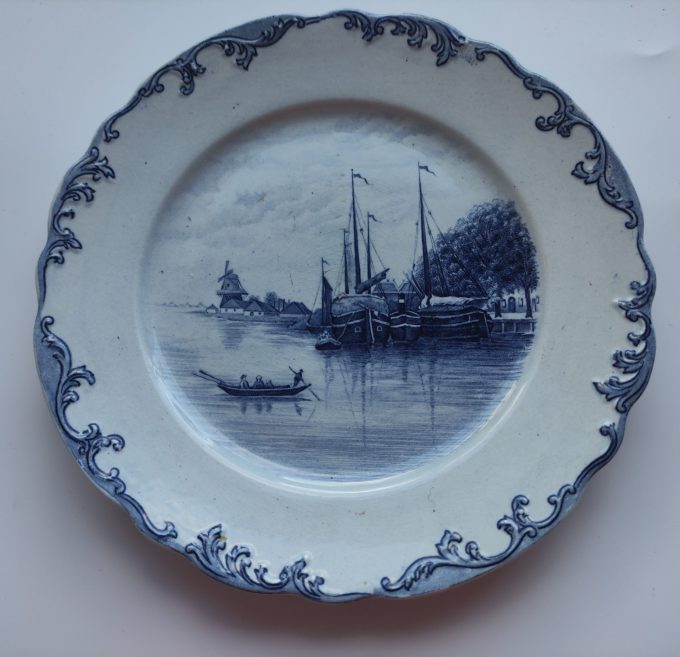 Sfinx Maastricht. Ontbijt en/of Gebaksbordjes . Design Delft . 2  afbeeldingen. Per set van 5 - Afbeelding 5