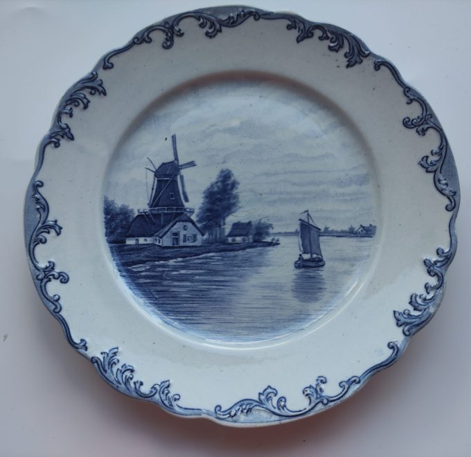 Sfinx Maastricht. Ontbijt en/of Gebaksbordjes . Design Delft . 2  afbeeldingen. Per set van 5 - Afbeelding 2