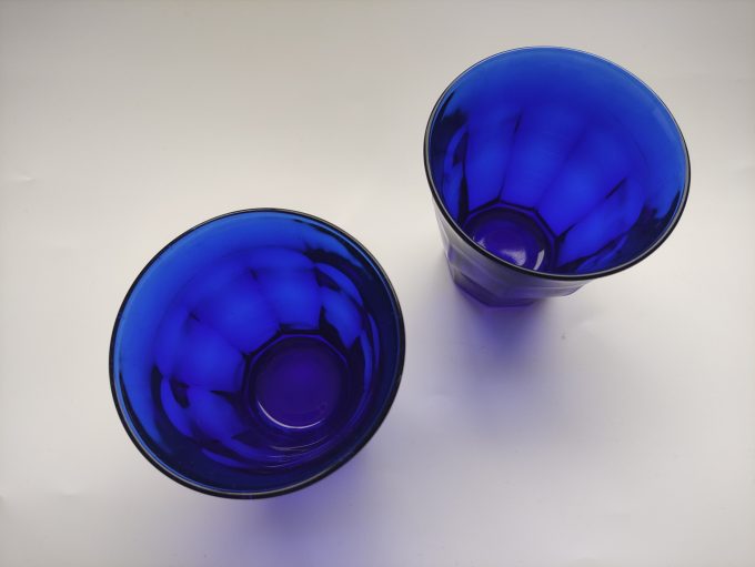 Duralex. France 23. Waterglas  Blauw. Per set van 2 . - Afbeelding 3