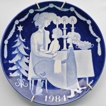 Gustavsberg. Made in Sweden.  Wandbord. Kerstmis 1984. Design Stig Lindberg.