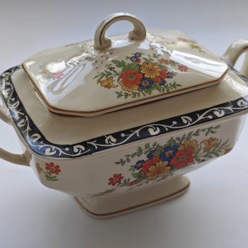 Wood's Ivory Ware. England. Suikerpot . Rijk bewerkt