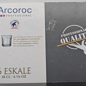 Arcoroc Eskale Professionel. Set van 6 glazen. Nieuw in doos. Voor appetizers en desserts.