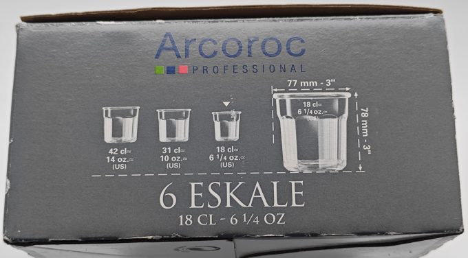 Arcoroc Eskale Professionel. Set van 6 glazen. Nieuw in doos. Voor appetizers en desserts. - Afbeelding 2