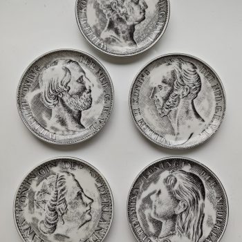 Focke & Meltzer. Teatips.  Bordjes. Koninklijk Huis.  Per Set van 5.