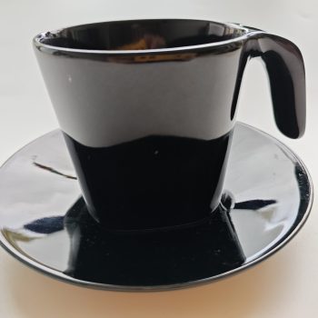Bodum. Cappuccino Kop en Schotel.  Zwart. Per set van 2.