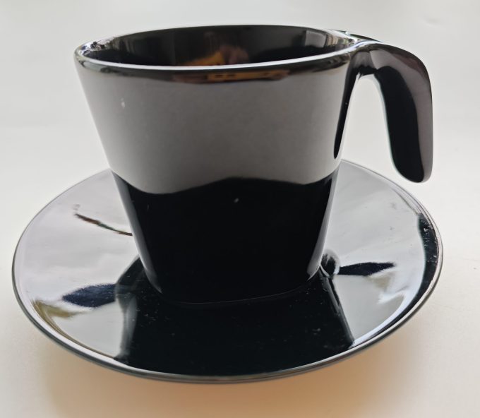 Bodum. Cappuccino Kop en Schotel.  Zwart. Per set van 2.