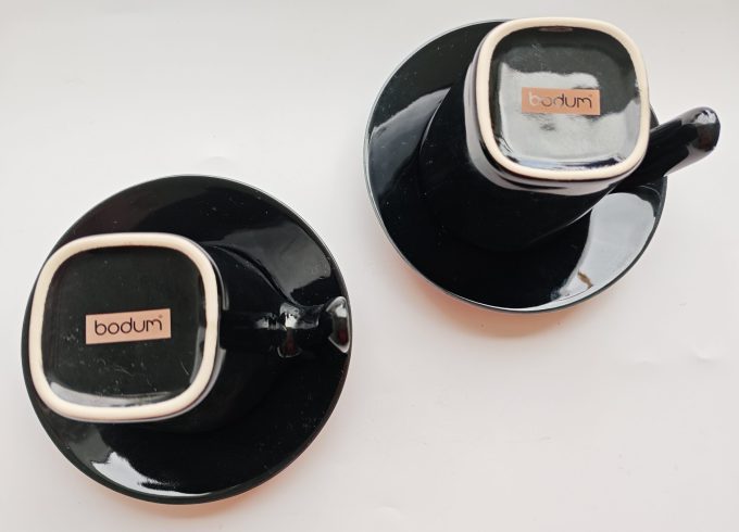 Bodum. Cappuccino Kop en Schotel.  Zwart. Per set van 2. - Afbeelding 3